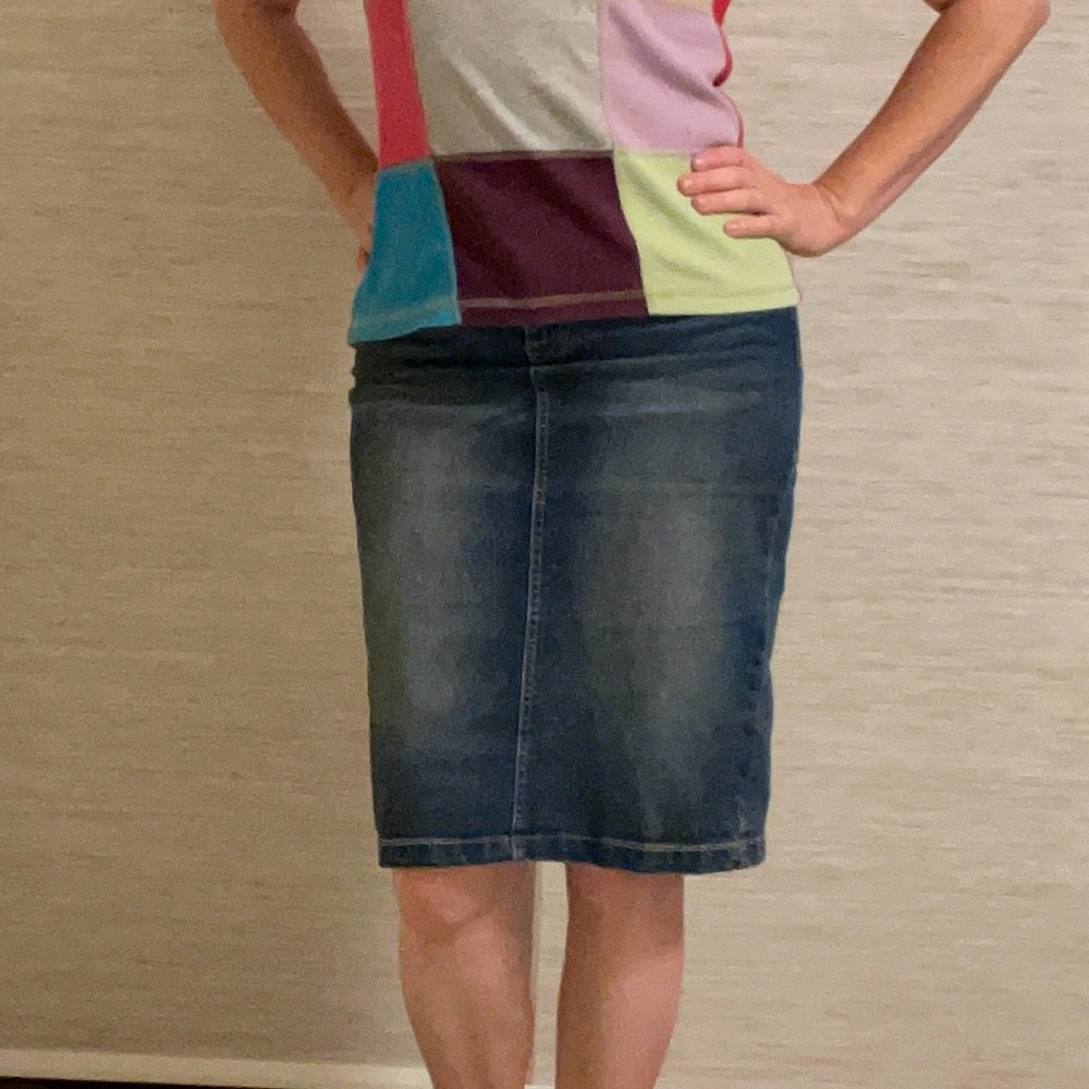 Denim Pencil Skirt